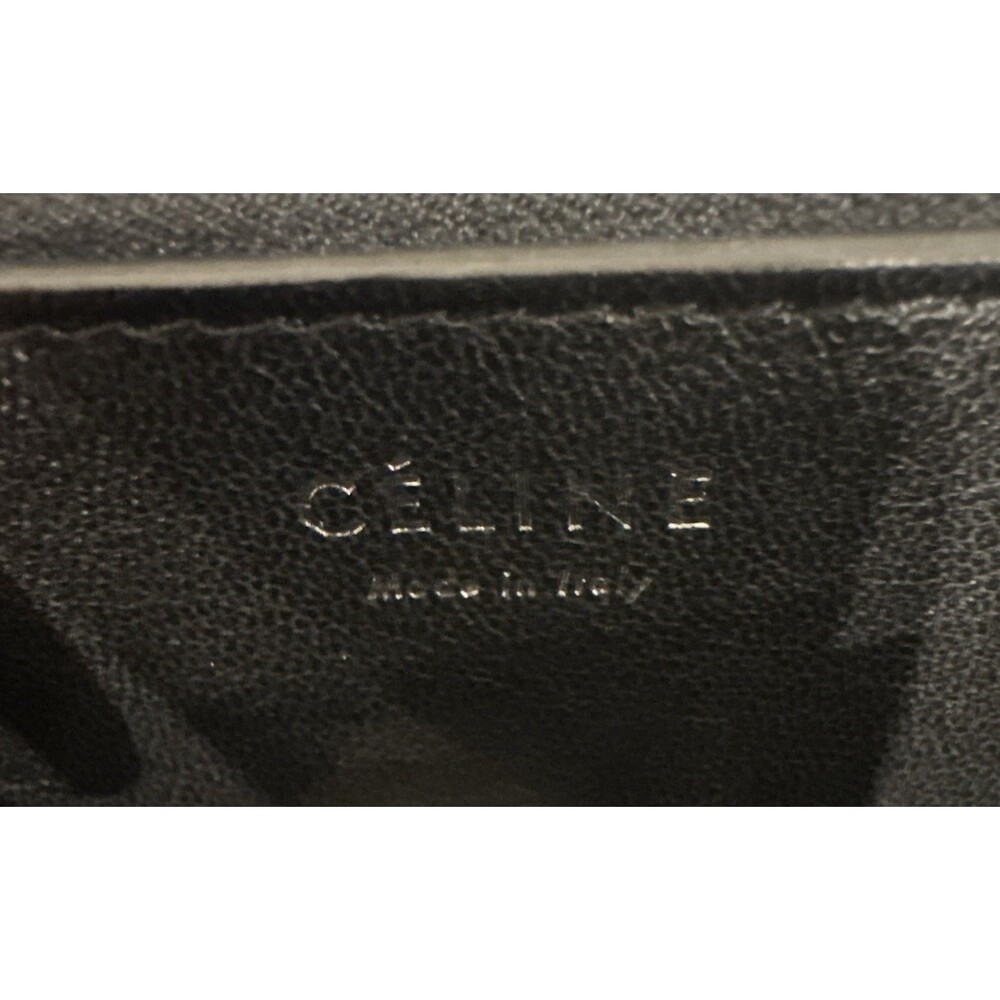 Celine Diamond Clutch Pony Hair Leather Medium Black Green Pink White Auth - Picture 10 of 16
